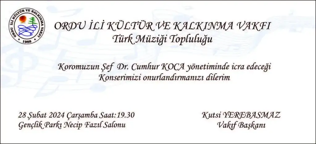 Türk Müziği Topluluğumuz Konseri